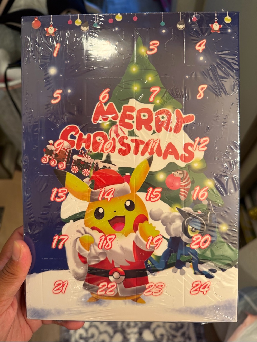 Pokemon Holiday Pikachu Advent Calendar - Yellow, Red, Green, Blue